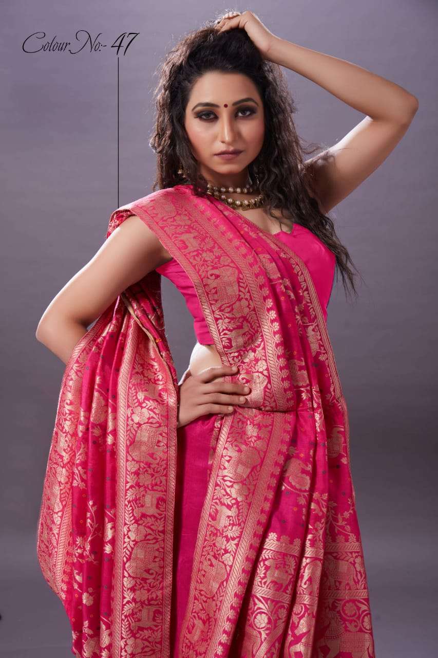 Silk ki saree dikhao top
